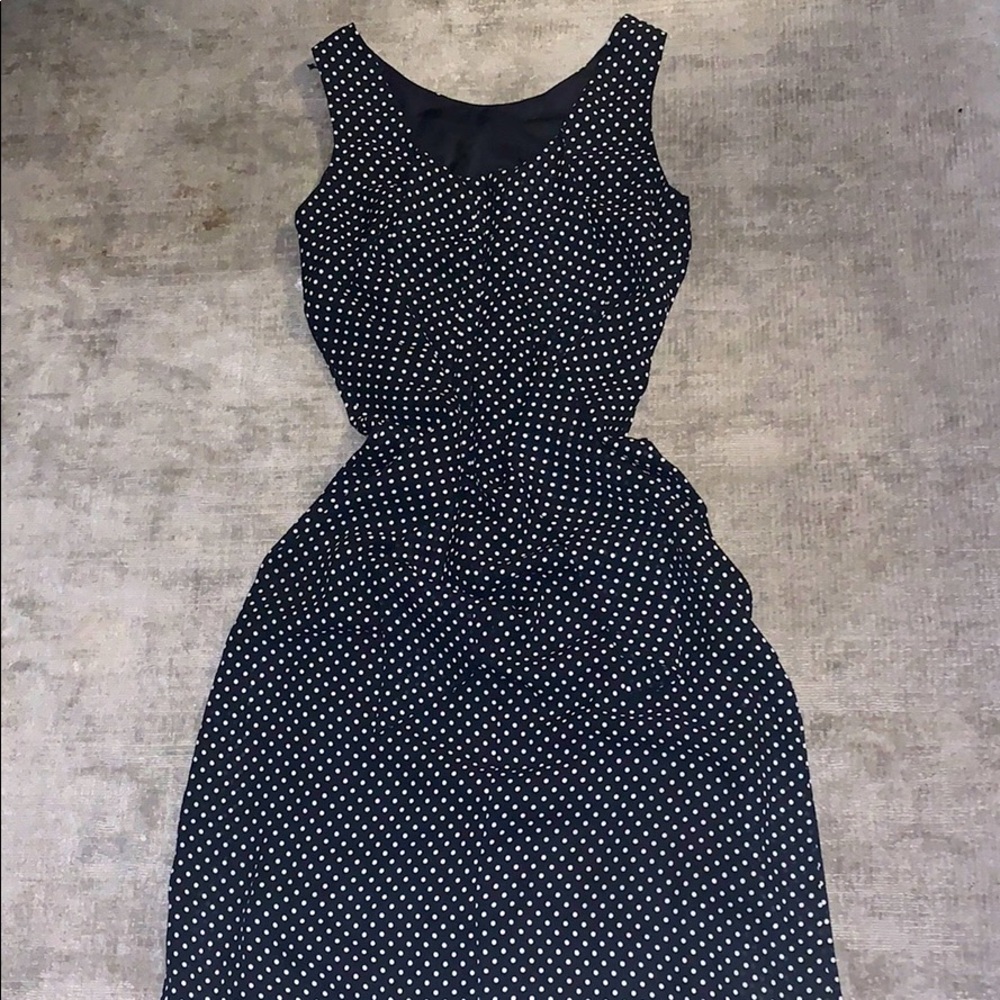 Stunning black and white polkadot long dress! All yours